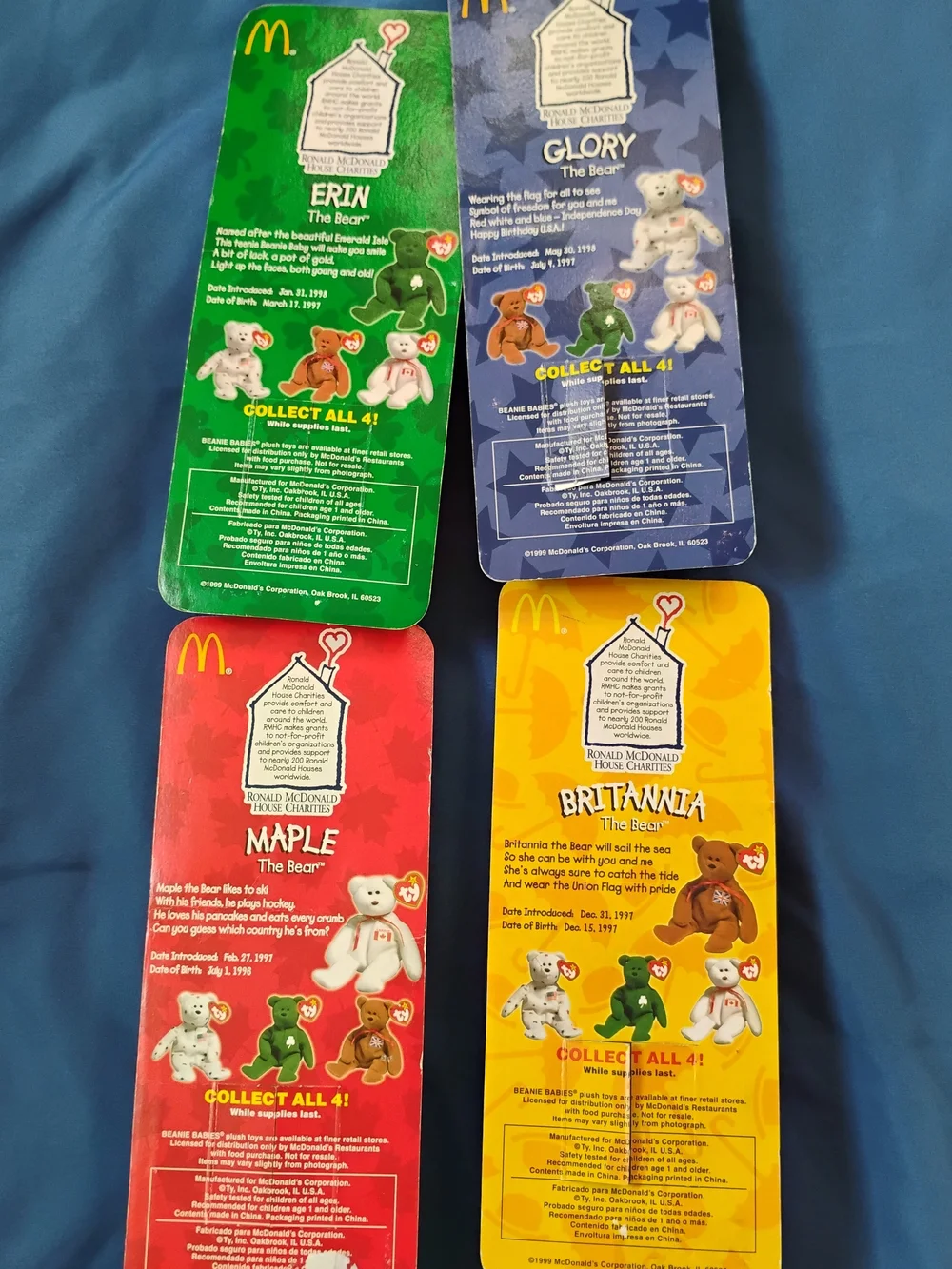 Complete set of Ty Teenie Beanie Babies from the 1999 McDonald's promotion